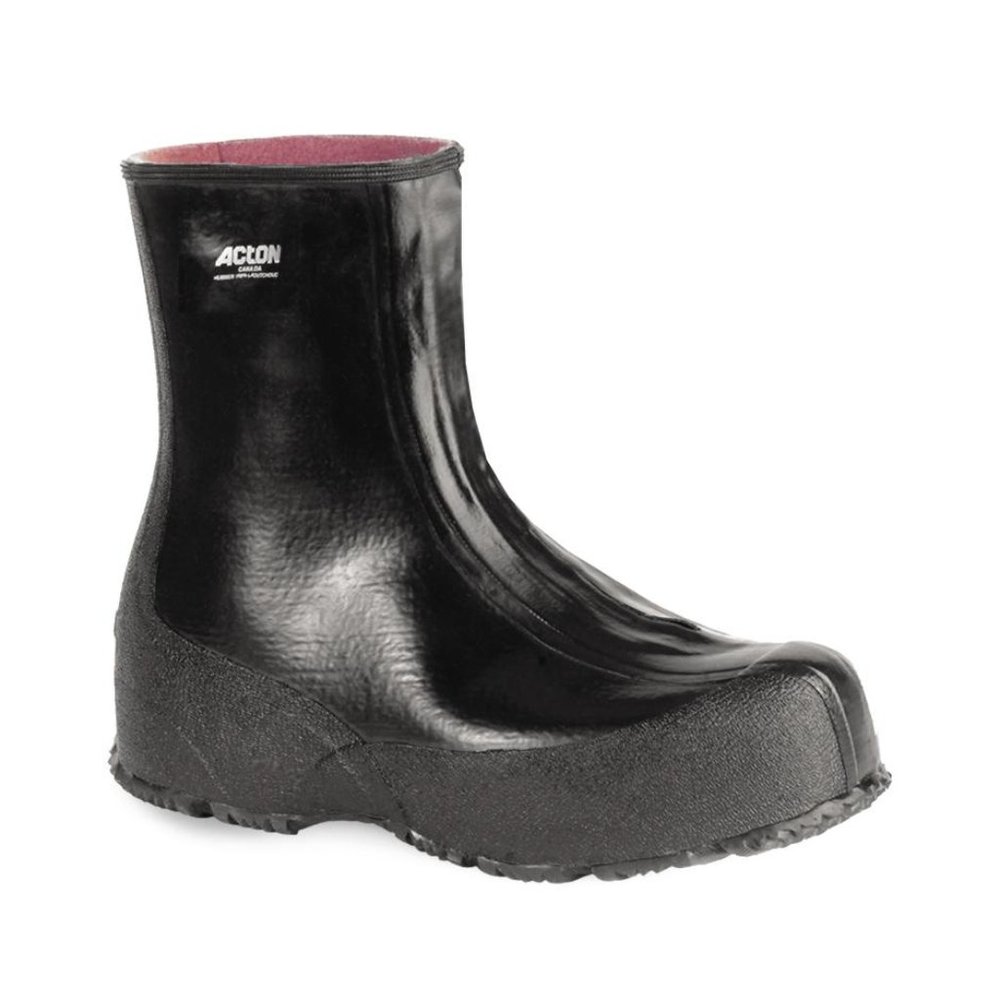 New mens Acton Bradford black overshoes w/zipper